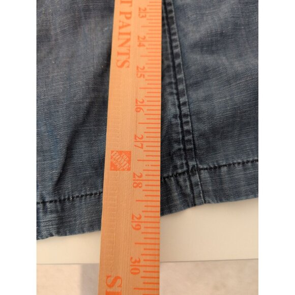 Talbots Chambray Utility Vest Womens Size XL Blue Chore Sleeveless Button Front - Picture 11 of 11